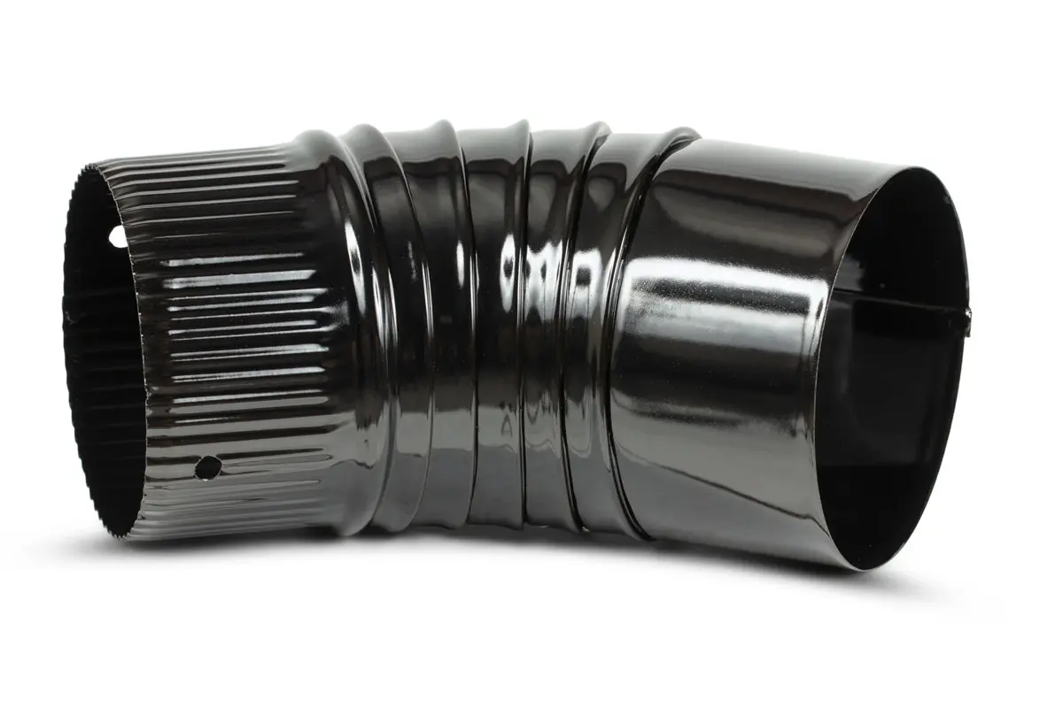 Bocht 45º Emaille Zwart 0.5mm (90mm)