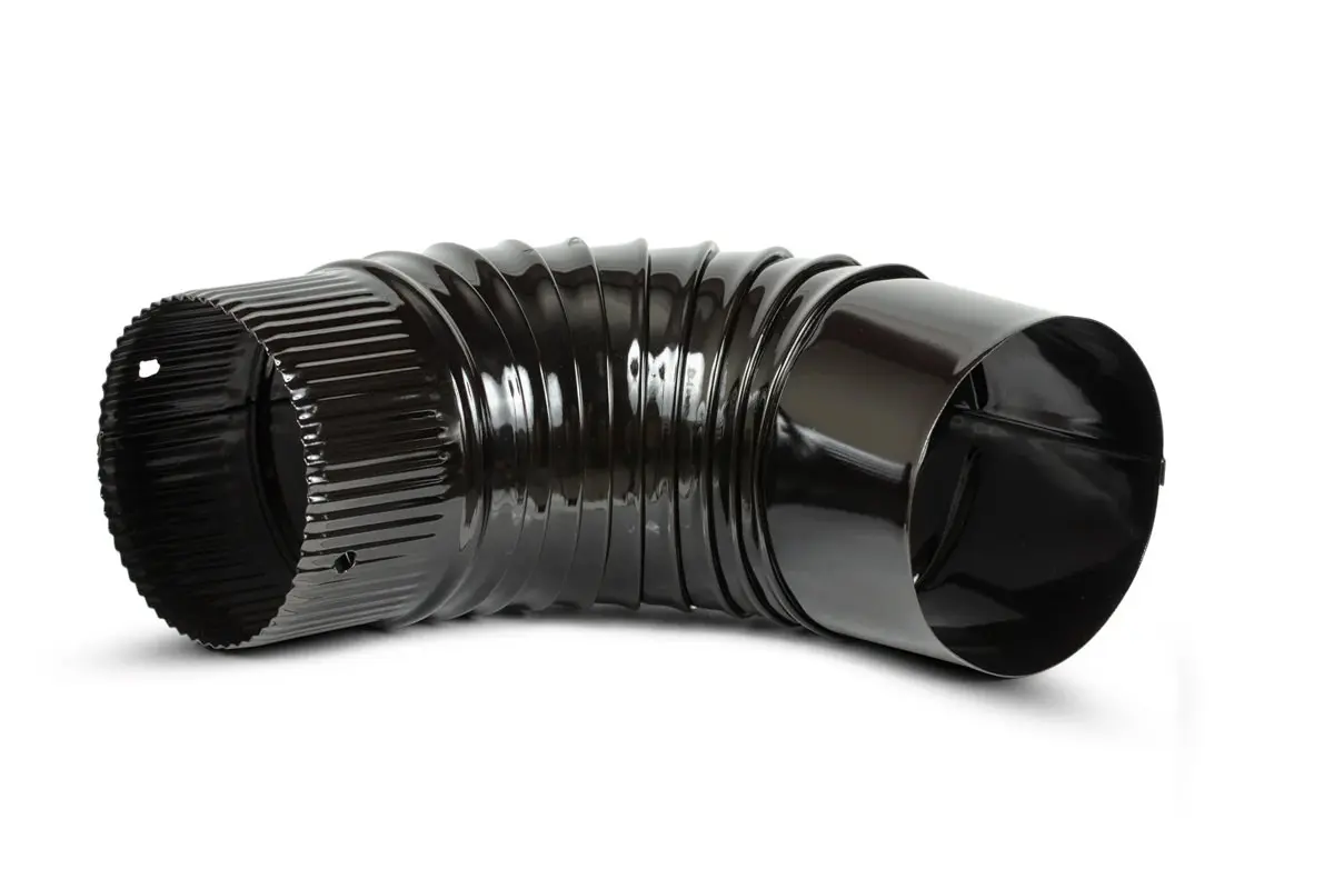 Bocht 90º Emaille Zwart 0.5mm (130mm)