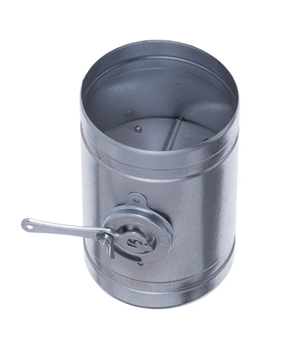 Gegalvaniseerde Smoorklep met hendel Ø 100mm 0,5mm