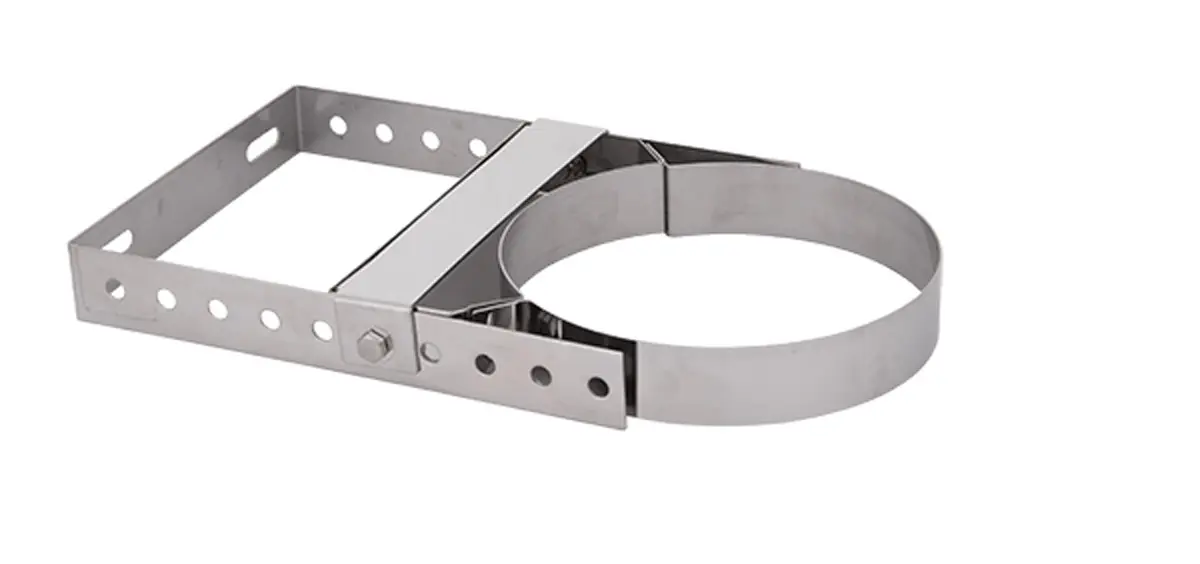 Muurbeugel verstelbaar 5-24cm Ø 200mm RVS