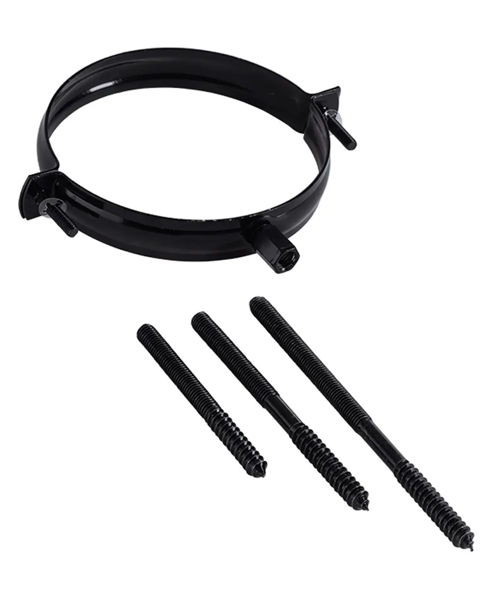 Muurbeugel Ø 80 zwart