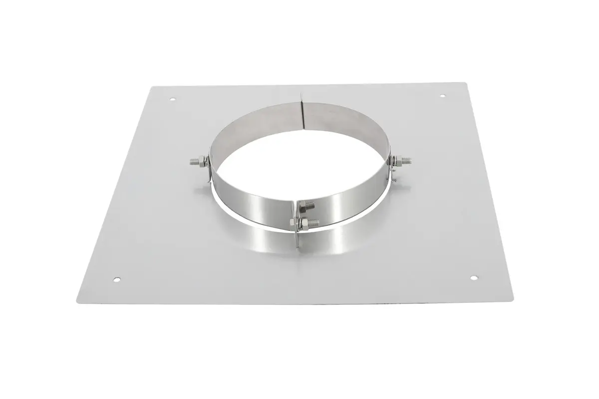 Vloer- plafondsteun  Ø 200 0,5mm RVS