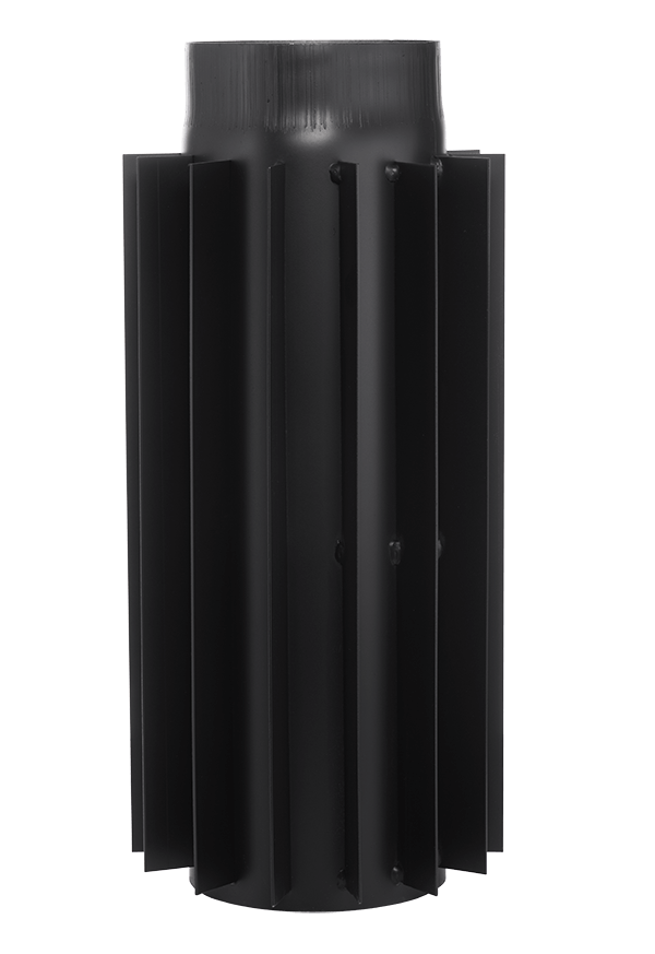 Radiator 500mm Ø150 zwart