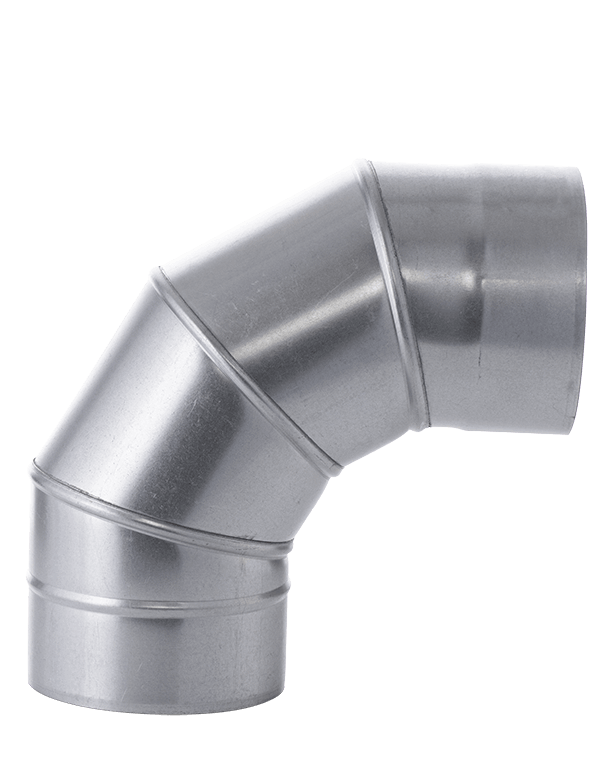 Gegalvaniseerde Bocht 90°   Ø100mm 0,5mm