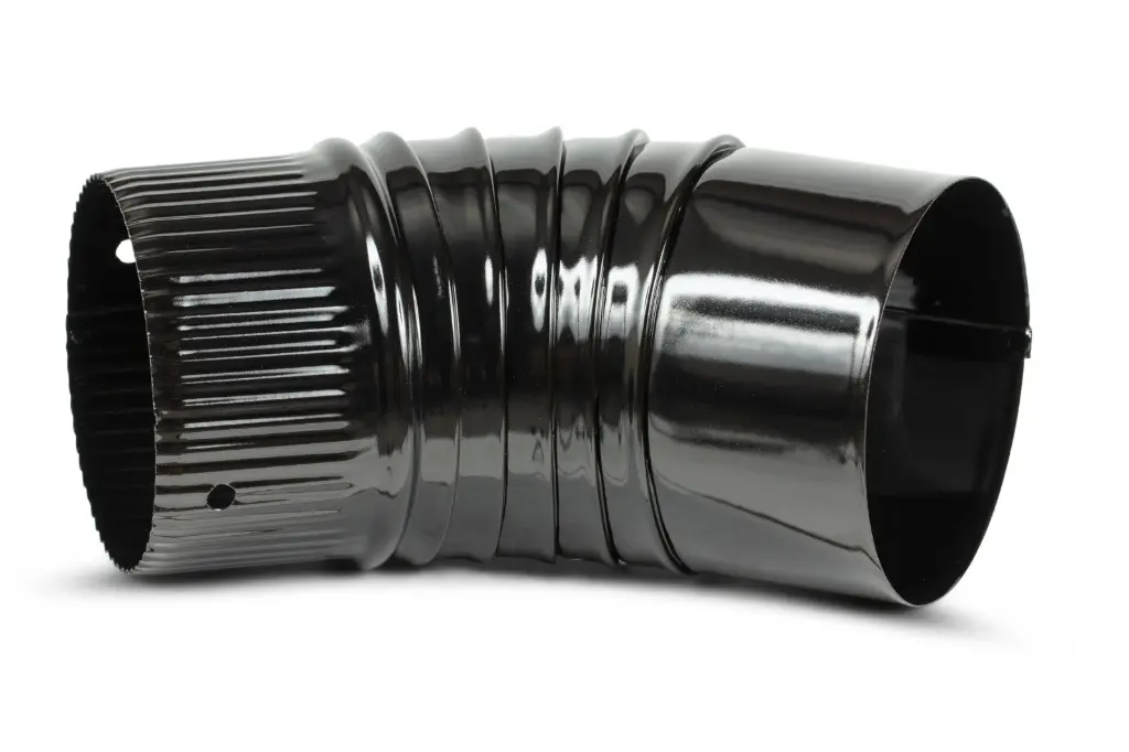 Bocht 45° Emaille Zwart 0.5mm (175mm)