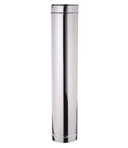 Dubbelwandige RVS kachelpijpen / Recht