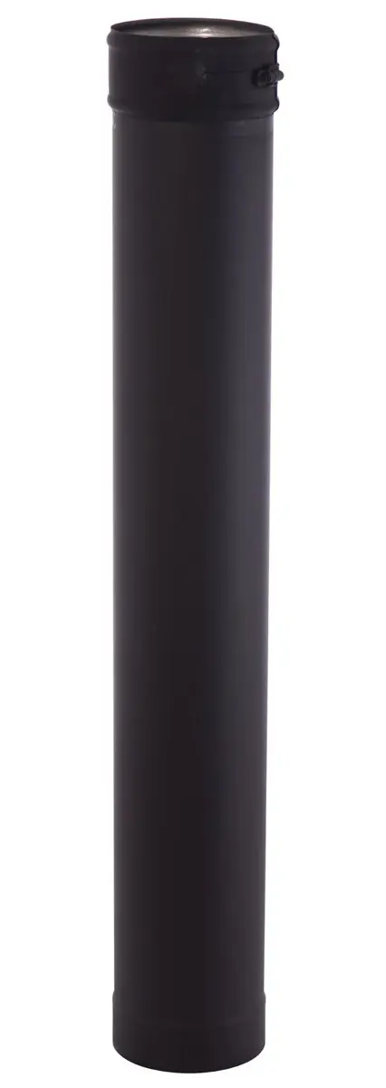 [501315] Kachelpijp 1000mm Ø 150 1mm zwart