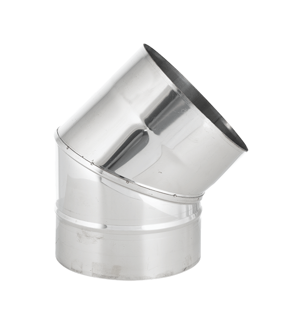 RVS kachelpijpen / Bocht / 80