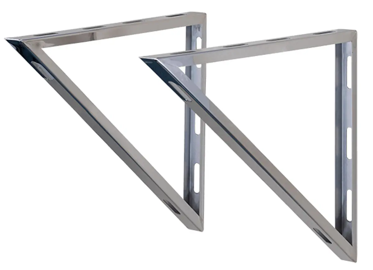 [501020] Set van 2x Muursteunen voor gevelmontage 445x360mm RVS