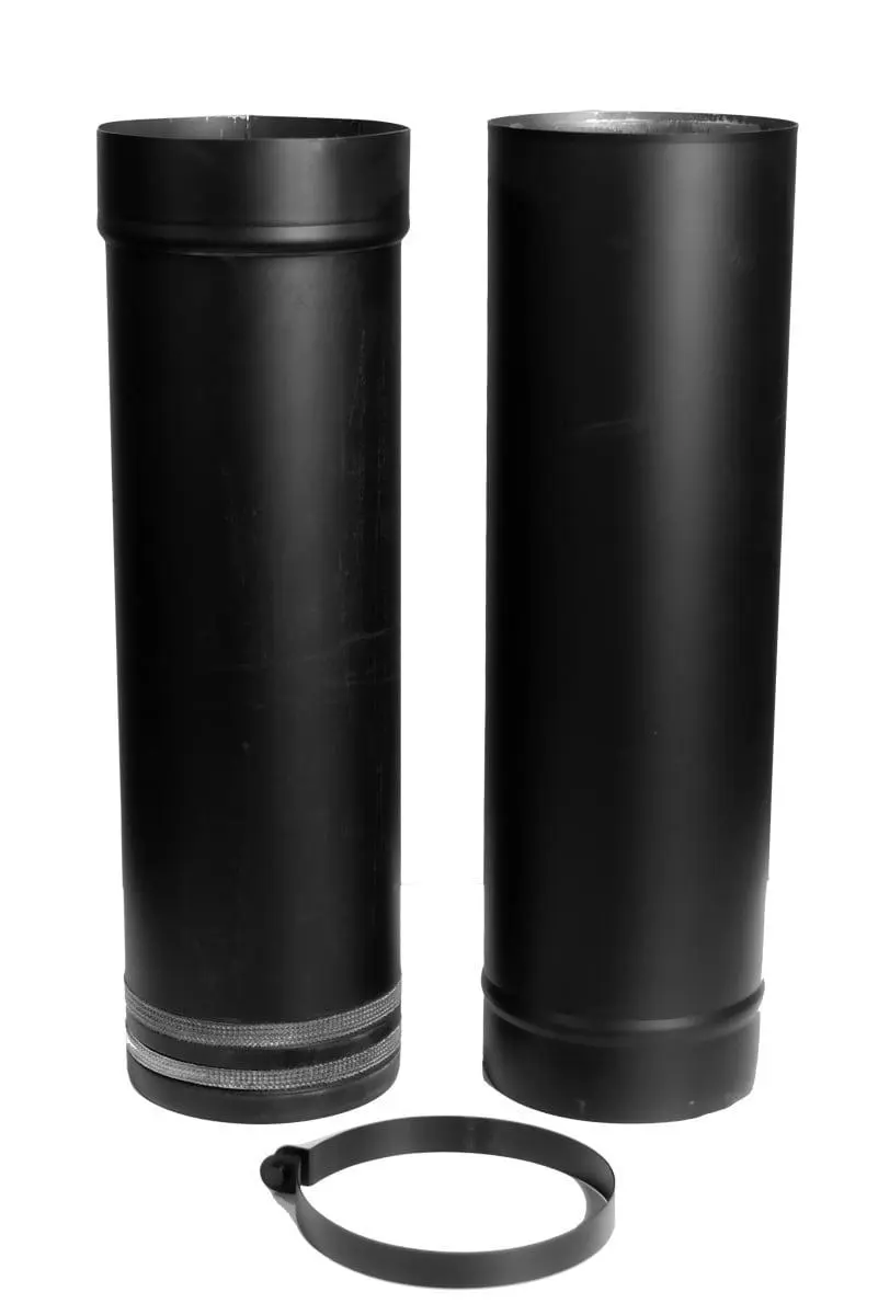 [501464] Verstelbare kachelpijp - paspijp 150mm 1mm 58-90 cm.