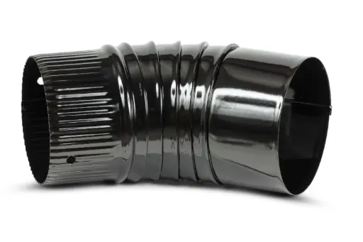 [7500431] Bocht 45° Emaille Zwart 0.5mm (175mm)